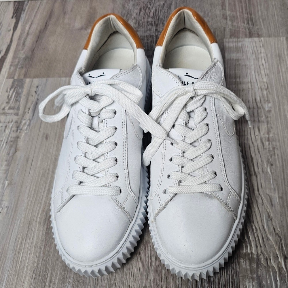 Voile Blanche Lipari Leather Platform Sneakers Women 39 White Tobacco Low Top
